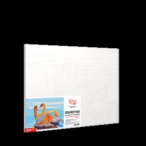 „Лебеді“, полотно на картоні з контуром, 30х40, бавовна, акрил, ROSA START