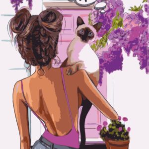 „Pop Art Meow“,  полотно на картоні з контуром, 30х40, бавовна, акрил, ROSA START