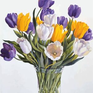 Still life №32, Canvas Panel with outline, 30х40, cotton, acrylic, ROSA START