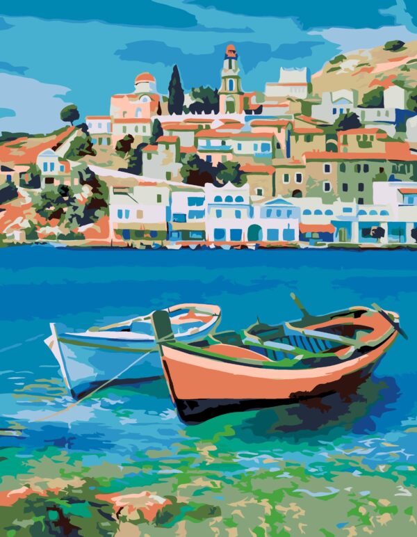 „Azure Сoast“, standard Kit, painting by numbers, 35х45cm, ROSA START