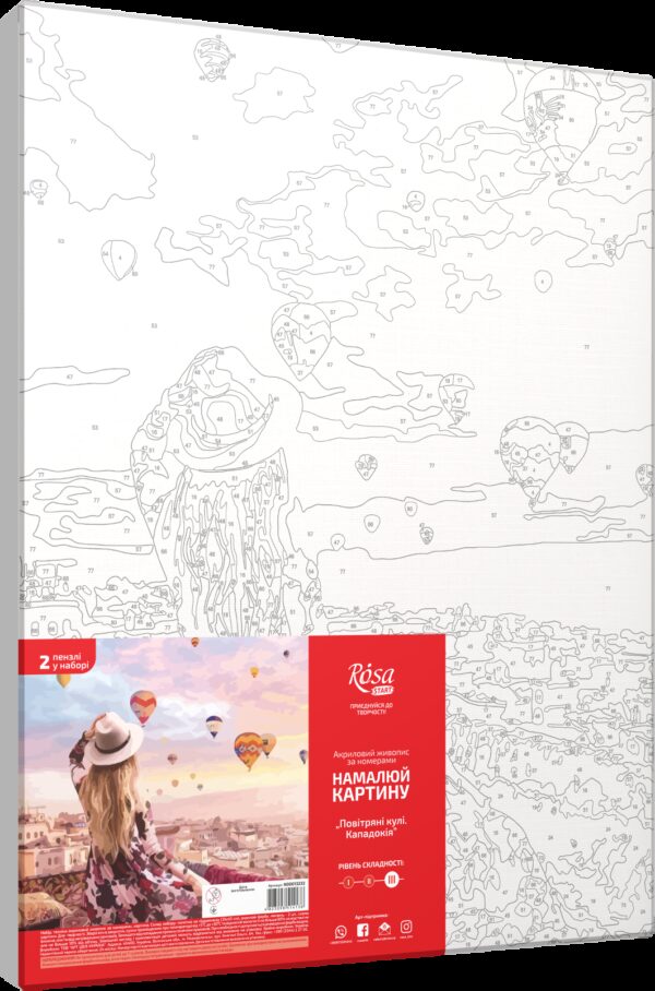 „Balloons. Cappadocia“, standard Kit, painting by numbers, 35х45cm, ROSA START