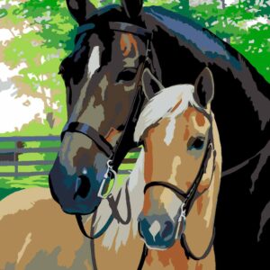 „Horses“, standard Kit, painting by numbers, 35х45cm, ROSA START