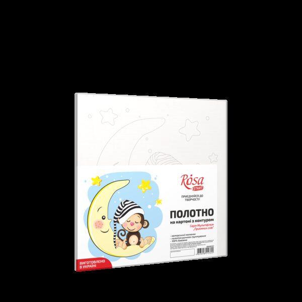 „Рleasant Dreams“, Canvas Panel with outline, 20х20cm, cotton, acrylic, ROSA START