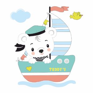 „Dream Ship“, Canvas Panel with outline, 20х20cm, cotton, acrylic, ROSA START