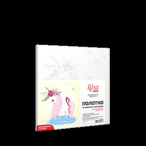 „Gentle Рony“, Canvas Panel with outline, 20х20cm, cotton, acrylic, ROSA START