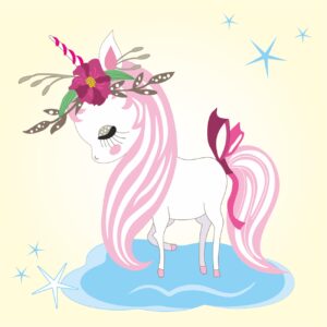 „Ніжний поні“, полотно на картоні з контуром, 20х20, бавовна, акрил, ROSA START