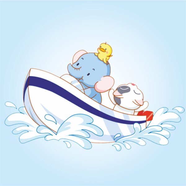 „By Sea Waves“, Canvas Panel with outline, 20х20cm, cotton, acrylic, ROSA START