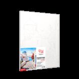Canvas Panel with outline, Cities, „Santorini Island“, 30х40, cotton, acrylic, ROSA START