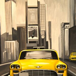 Cities, „New York“, canvas Panel with outline, 30х40, cotton, acrylic, ROSA START