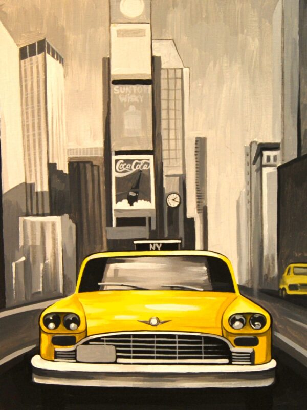 Cities, „New York“, canvas Panel with outline, 30х40, cotton, acrylic, ROSA START