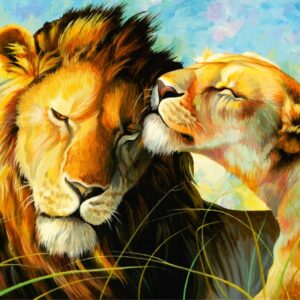 Animals №3, Canvas Panel with outline, 30х40, cotton, acrylic, ROSA START