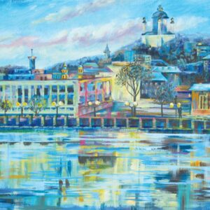 Cities, „Kyiv“, canvas Panel with outline, 30х40, cotton, acrylic, ROSA START