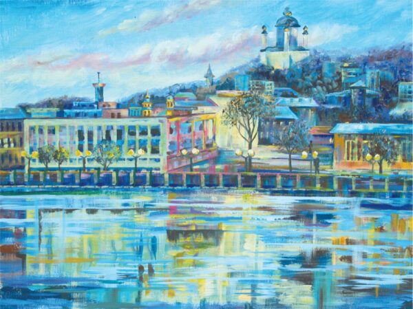 Cities, „Kyiv“, canvas Panel with outline, 30х40, cotton, acrylic, ROSA START