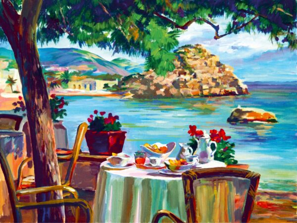 Морські пейзажі №4, полотно на картоні з контуром, 30х40, бавовна, акрил, ROSA START