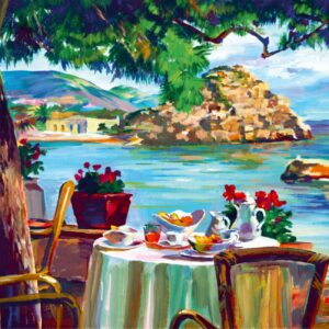 Seascapes №4, Canvas Panel with outline, 30х40, cotton, acrylic, ROSA START