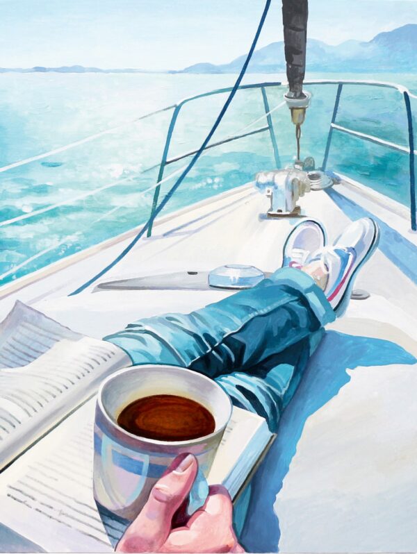 Морські пейзажі №5, полотно на картоні з контуром, 30х40, бавовна, акрил, ROSA START