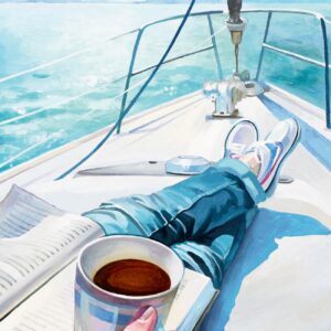 Seascapes №5, Canvas Panel with outline, 30х40, cotton, acrylic, ROSA START