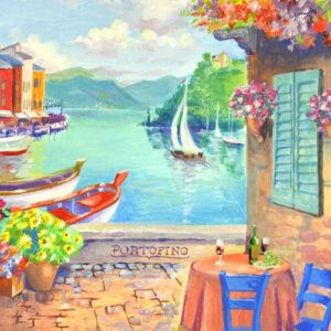 Seascapes №3, Canvas Panel with outline, 30х40, cotton, acrylic, ROSA START