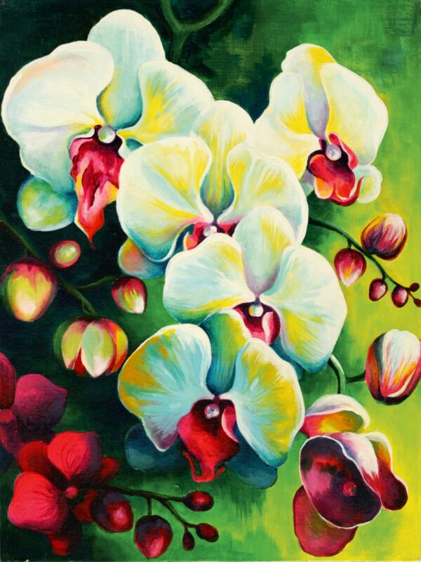 Натюрморт №18, полотно на картоні з контуром, 30х40, бавовна, акрил, ROSA START