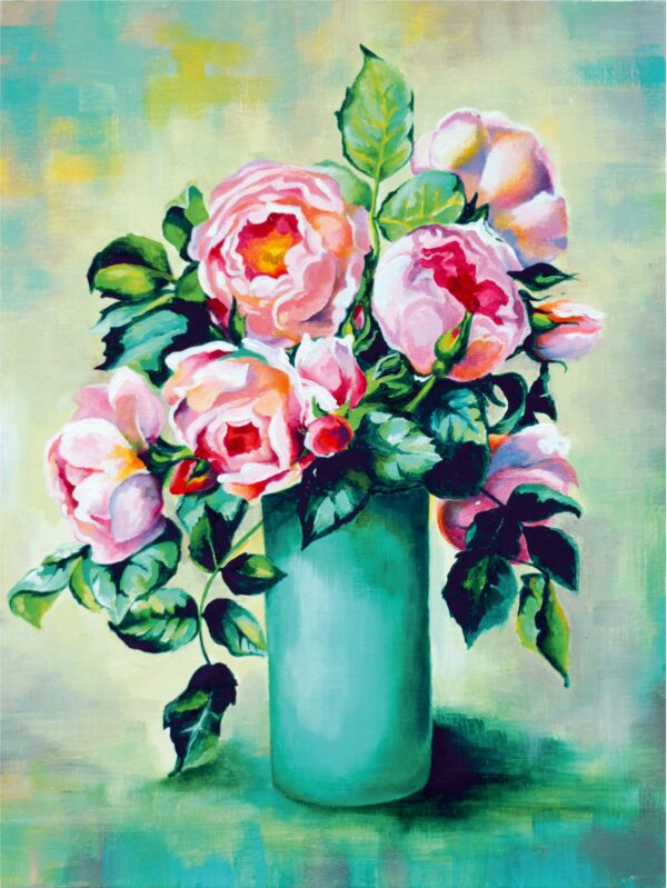 Still life №19, Canvas Panel with outline, 30х40, cotton, acrylic, ROSA START