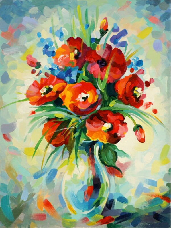 Натюрморт №20, полотно на картоні з контуром, 30х40, бавовна, акрил, ROSA START