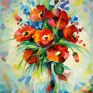 Still life №20, Canvas Panel with outline, 30х40, cotton, acrylic, ROSA START