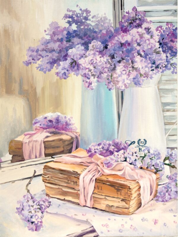 Still life №23, Canvas Panel with outline, 30х40, cotton, acrylic, ROSA START