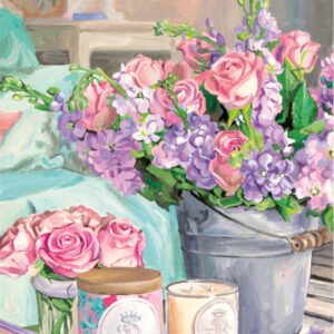 Still life №25, Canvas Panel with outline, 30х40, cotton, acrylic, ROSA START