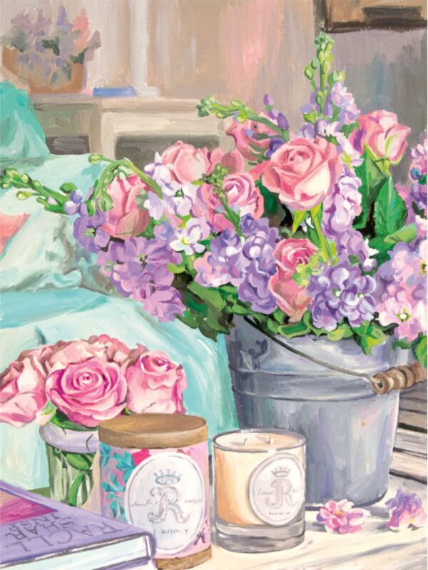 Still life №25, Canvas Panel with outline, 30х40, cotton, acrylic, ROSA START