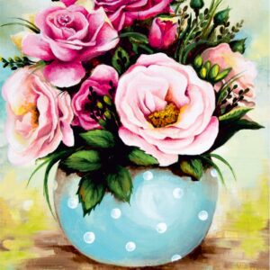 Still life №27, Canvas Panel with outline, 30х40, cotton, acrylic, ROSA START