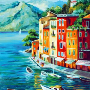 Seascapes №1, Canvas Panel with outline, 30х40, cotton, acrylic, ROSA START