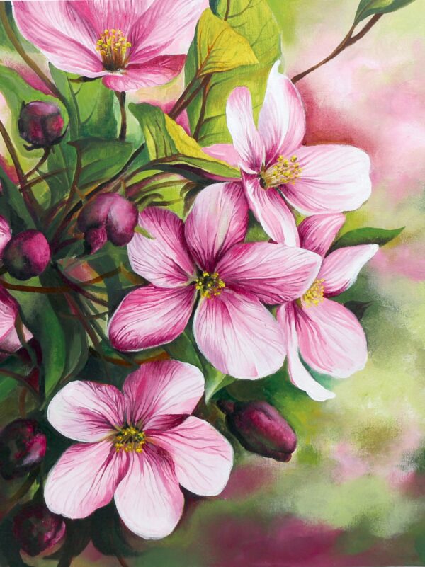 Still life №28, Canvas Panel with outline, 30х40, cotton, acrylic, ROSA START