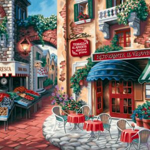 Пейзаж №13, полотно на картоні з контуром, 30х40, бавовна, акрил, ROSA START