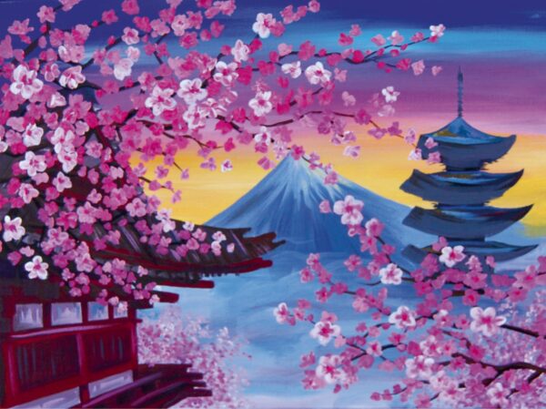 Landscape №16, Canvas Panel with outline, 30х40, cotton, acrylic, ROSA START