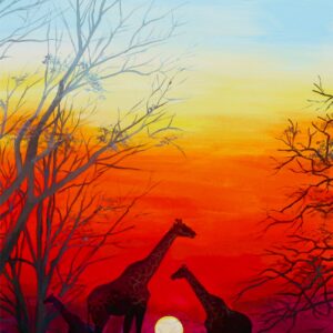 Пейзаж №24, полотно на картоні з контуром, 30х40, бавовна, акрил, ROSA START