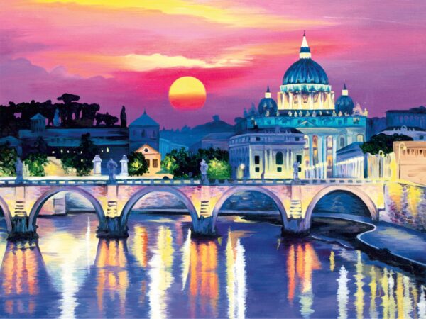 Landscape №23, Canvas Panel with outline, 30х40, cotton, acrylic, ROSA START