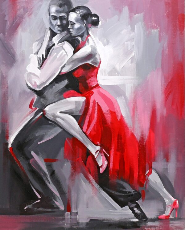 „Tango“, Canvas Panel with outline, 30х40, cotton, acrylic, ROSA START