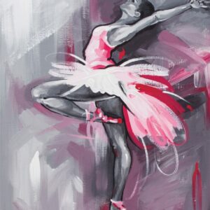 „Ballerina“, Canvas Panel with outline, 30х40, cotton, acrylic, ROSA START