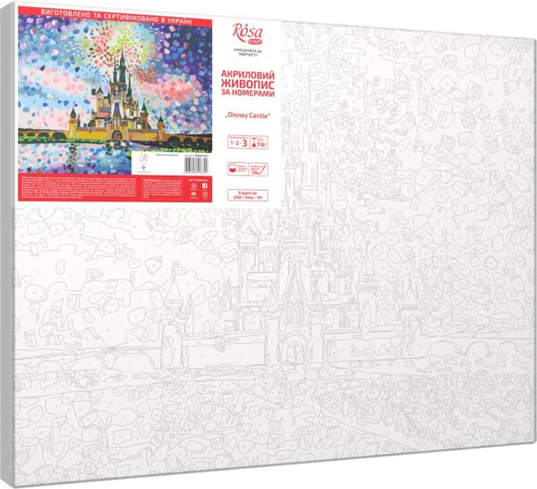 „Disney Castlе“, набір-стандарт, картина за номерами, 35х45см, ROSA START
