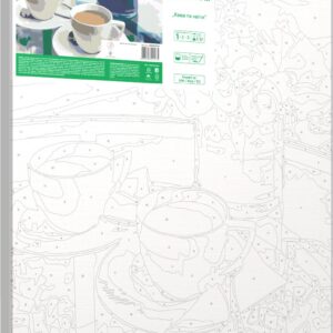 „Кава та квіти“, набір-стандарт, картина за номерами, 35х45см, ROSA START