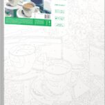 „Coffee and flowers“, standard Kit, painting by numbers, 35х45cm, ROSA START