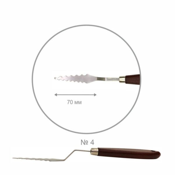 Мастихін ROSA Studio ArtWork №6 хвилястий довжина 7,5см
