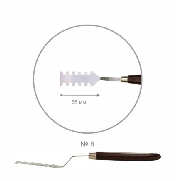 Palette knife ROSA Studio ArtWork №7 rectangular length 6,5sm