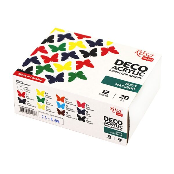 Фарби матові 12кол 20мл ROSA TALENT