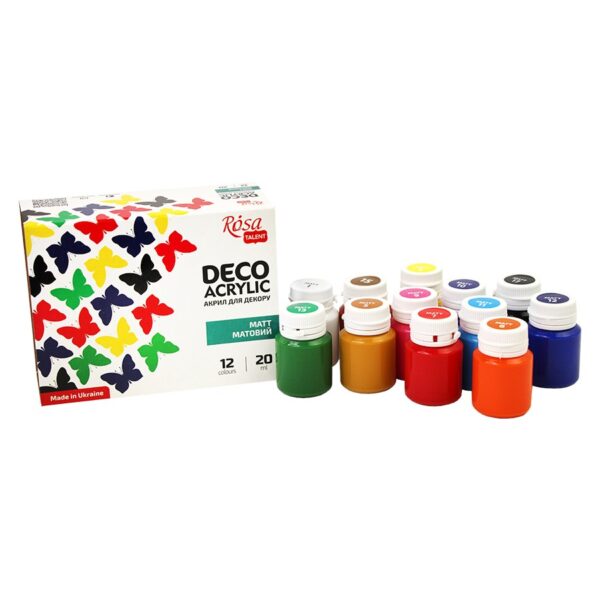 Фарби матові 12кол 20мл ROSA TALENT