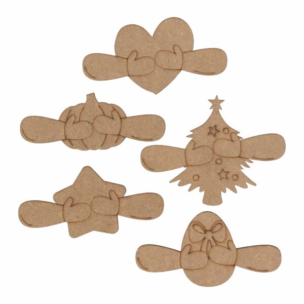 Заготовка „Шишка“ фанера 6,7х8,0 см 4 шт. ROSA TALENT