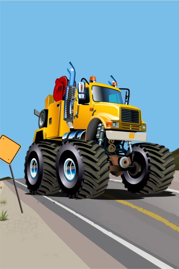 „Мonster Тruck“, полотно на картоні з контуром, 20х30, бавовна, акрил, ROSA START