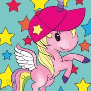 „Pony“, Canvas Panel with outline, 20х20cm, cotton, acrylic, ROSA START