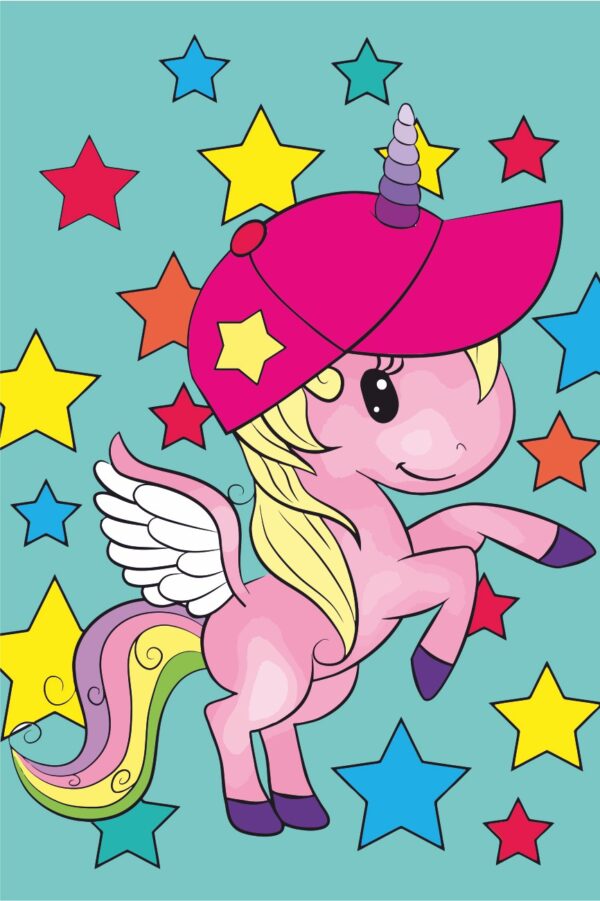 „Pony“, Canvas Panel with outline, 20х20cm, cotton, acrylic, ROSA START