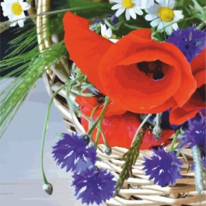 Натюрморт №33,  полотно на картоні з контуром, 30х40, бавовна, акрил, ROSA START